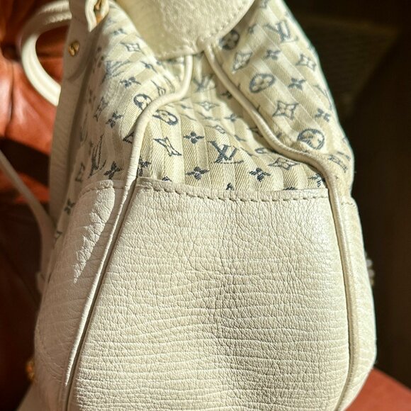 LOUIS VUITTON Monogram Mini Lin Croisette Marina GM Hand Bag satchel - Picture 5 of 15